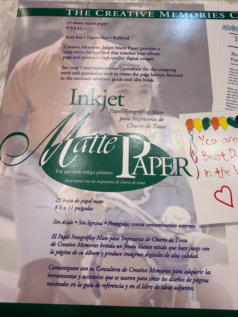 Creative Memories Green & Red Inkjet Matte and Laser Paper Packs